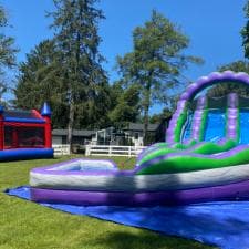 Water Slide Brick Bounce House 0