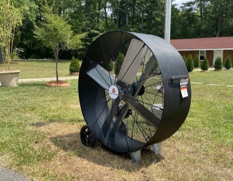 42” Matte Black Drum Fan