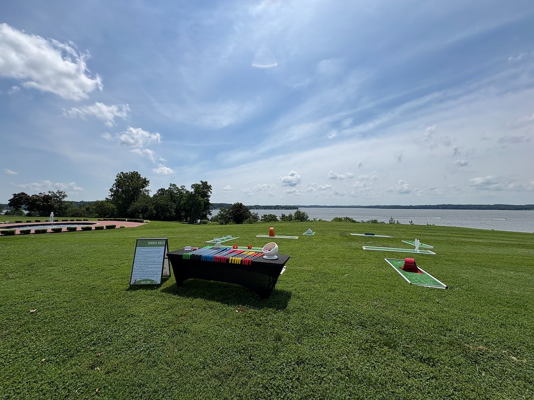 9-Hole Wedding-Themed Mini Golf Course for Wedding at Bohemia Overlook in North East, MD
