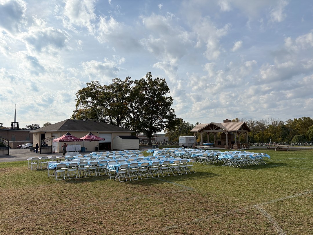 Fall Festival Bounce House, Carnival Games, Tables, and Chairs for Church Event in Perry Hall, MD