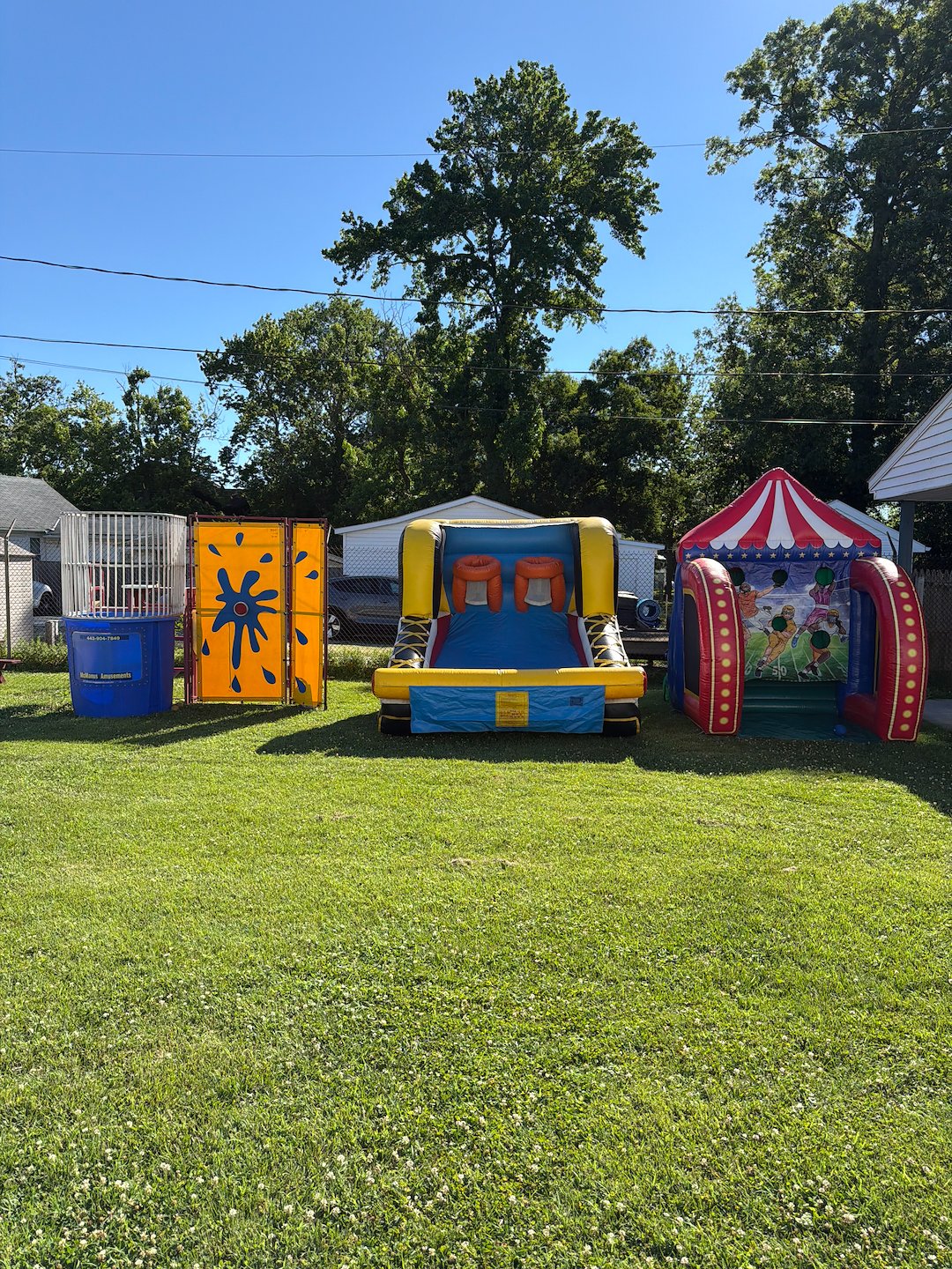 High Quality Obstacle Course, Dunk Tank, Inflatable Basketball, and Inflatable Carnival Games for a Corporate Event in Essex, Maryland