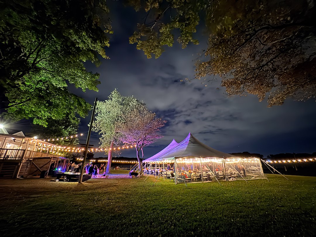 Large Wedding Pole Tent for Wedding Reception in Essex, MD