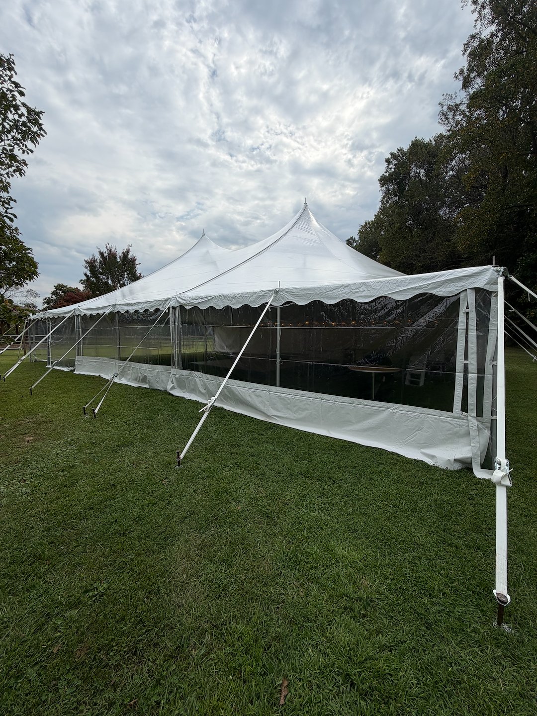 Large Wedding Pole Tent for Farm Wedding in North East, MD