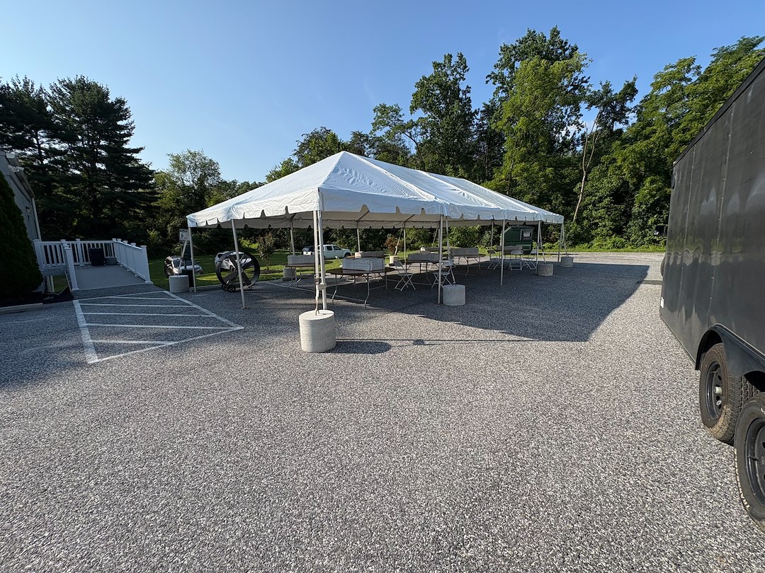 Outdoor Tent, Tables, and Chairs for Corporate Event in White Marsh, Maryland