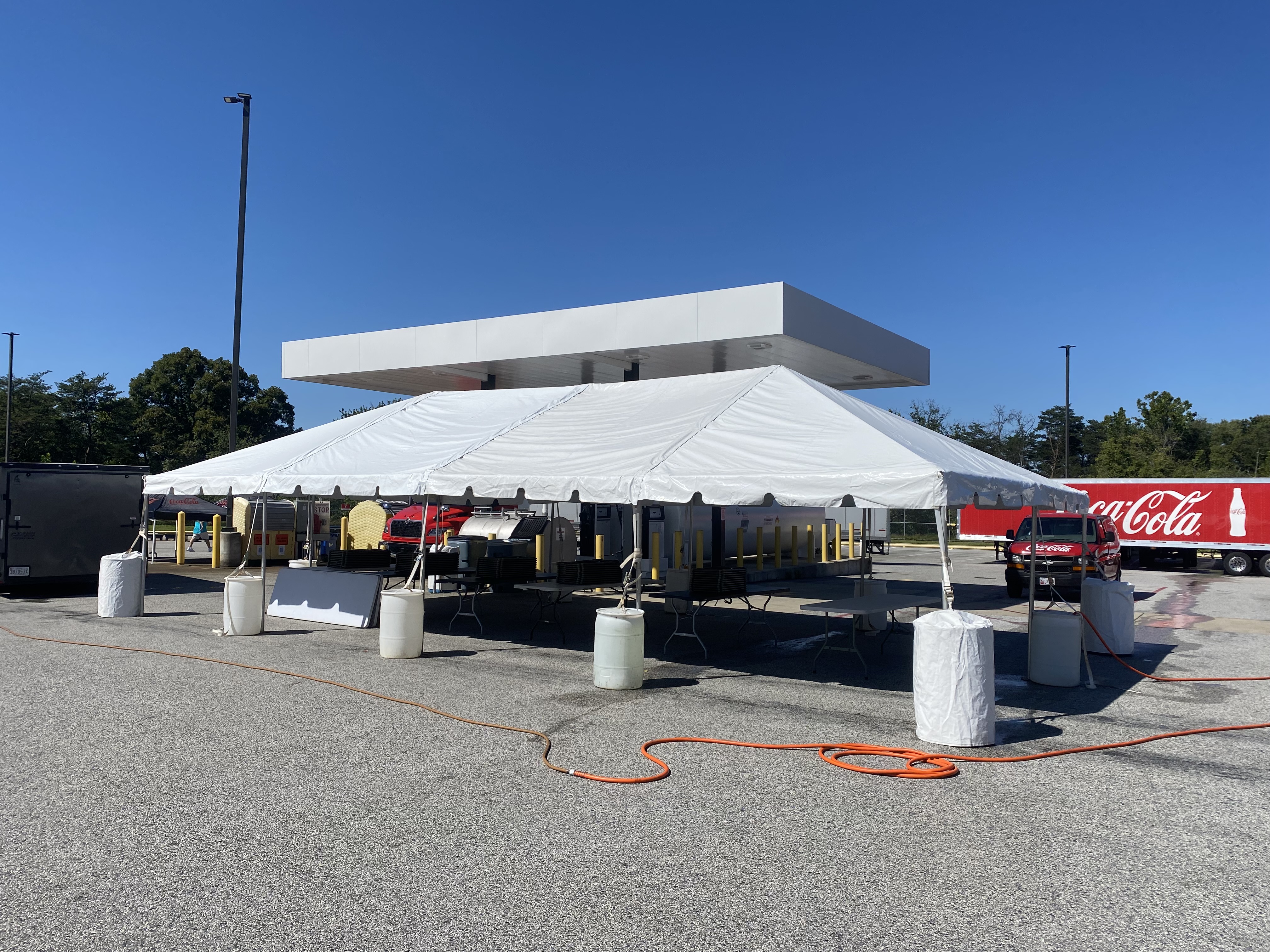 White Frame Tent for Coca-Cola Event in Hanover, Maryland